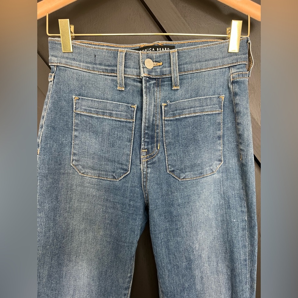 Veronica Beard Sheridan High Rise Bell Bottom Jeans, Size 25 - Picture 7 of 10
